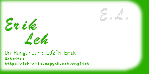erik leh business card